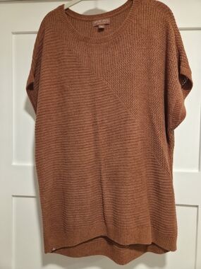 Barefoot Dreams CozyChic Ultra Lite Mixed Stitch Dolman Pullover Cinnamon Size